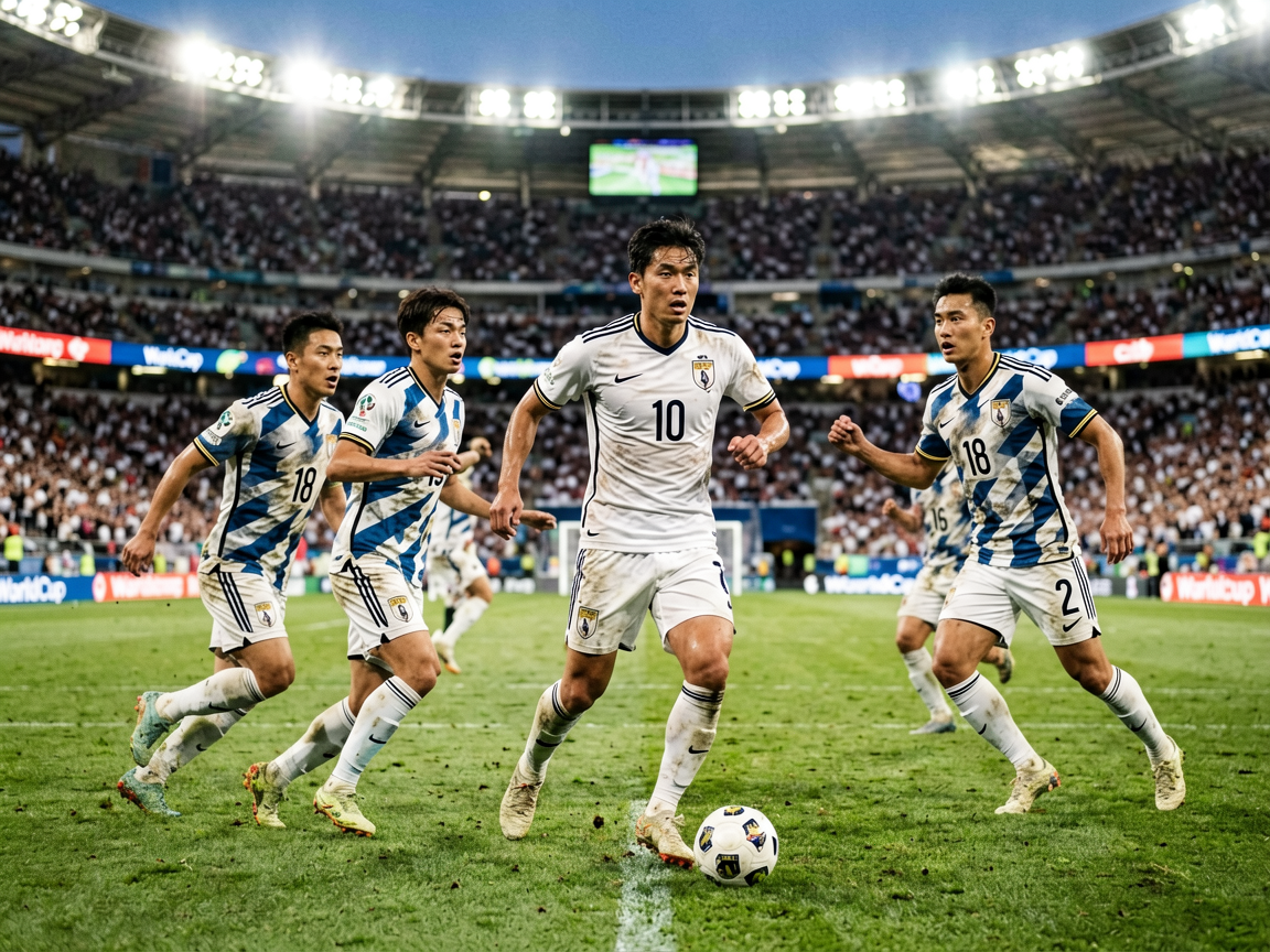 2026世界杯精彩比赛瞬间，球员在赛场上拼搏